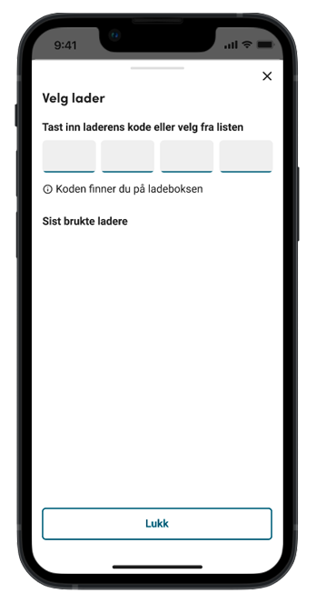 Lyse Lading tast inn kode.png